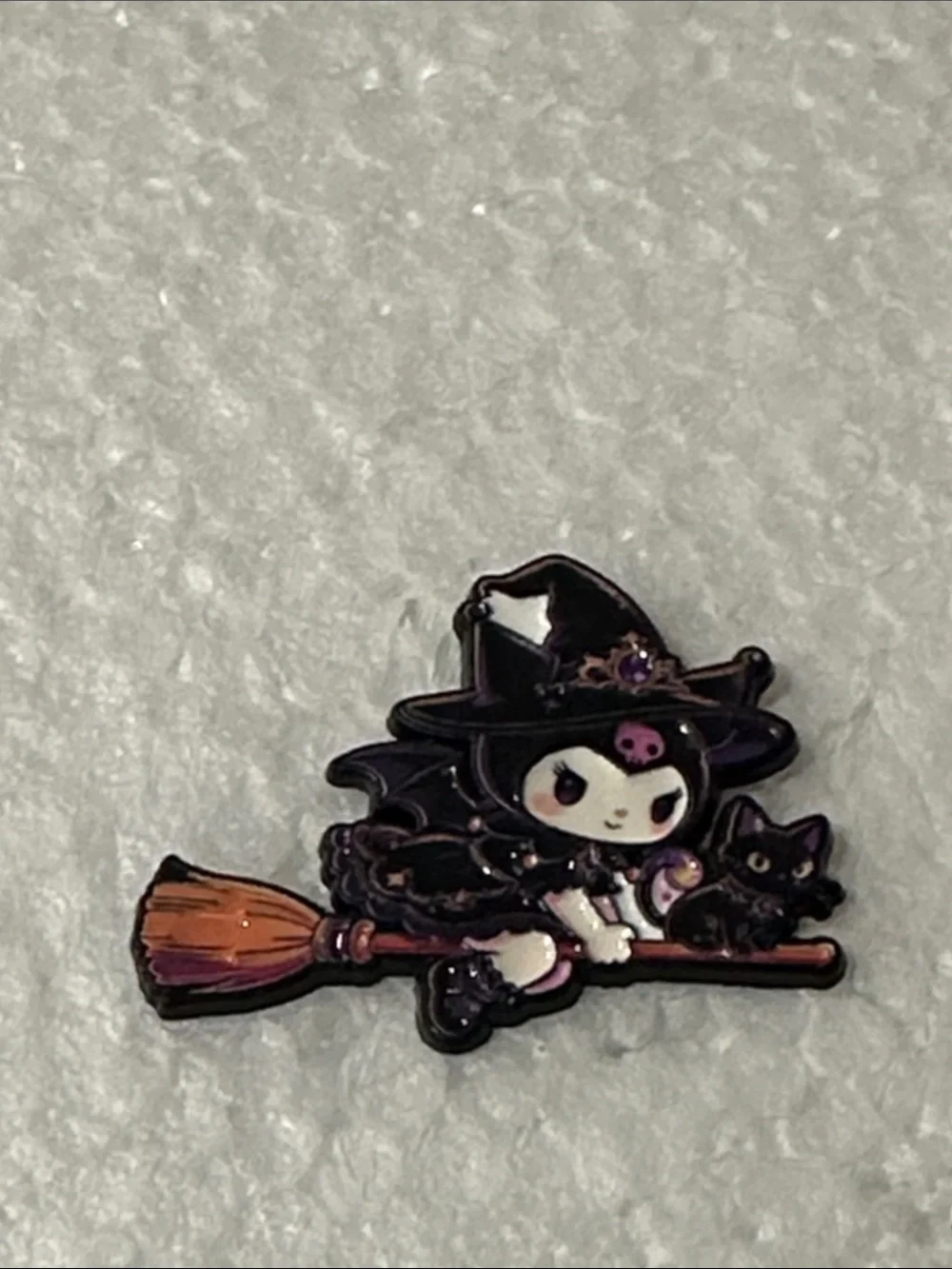 Sanrio Kuromi Witch Enamel Pin - Purple, Black & Orange